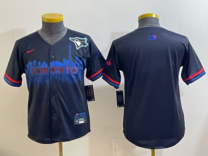 Youth 2025 Toronto Blue Jays Blank black Joint Name Nike MLB Jersey 04->youth mlb jersey->Youth Jersey